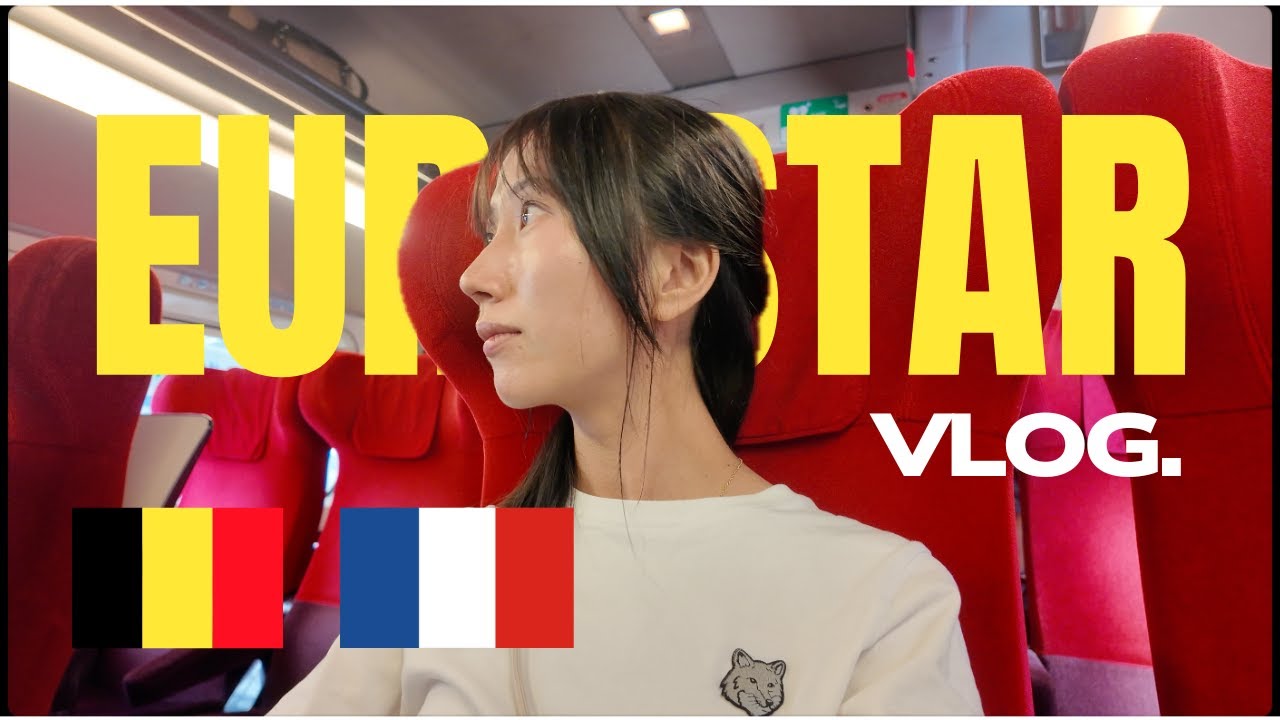 Japanese Girl Travels from Brussels to Paris by Eurostar 🇧🇪🚄🇫🇷