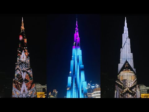 Burj Khalifa LED show 2022 عرض الصمام