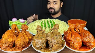 SPICY CHICKEN CURRY, LEMON CHICKEN, CHICKEN MASALA CURRY, JEERA RICE ASMR MUKBANG EATING SHOW |