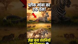 जेब्रा की एक लात से शेरनी का दांत बाहर आ गया 😱🐍🦁?#shorts #animals