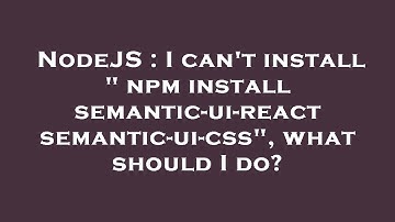 NodeJS : I can