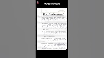 Class 10 Biology CH 5 Our environment Notes 📝 ☘️🌲 #shorts #boardexam #trending