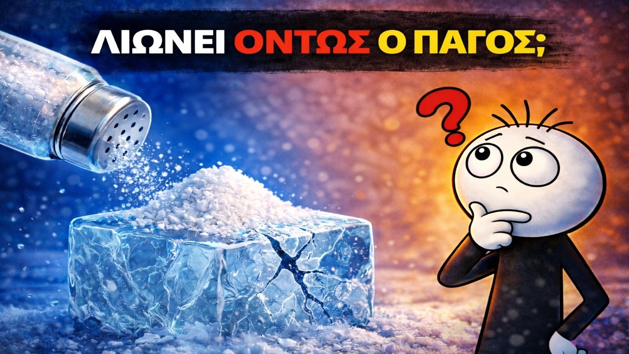 Το αλάτι ΔΕΝ λιώνει τον πάγο όπως νομίζεις