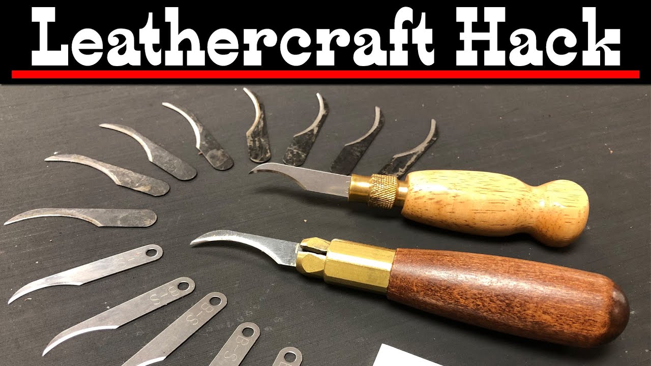 How to make A Leather Knife Handle // Leatherwork 