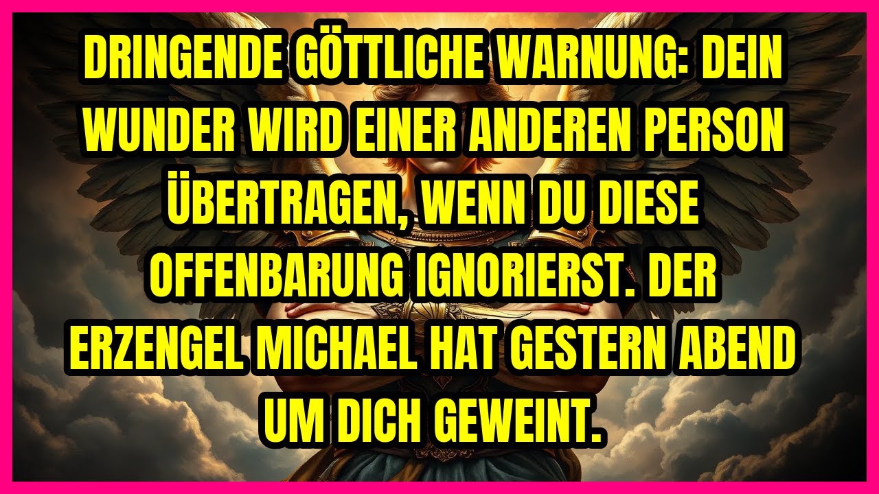 DRINGENDE GÖTTLICHE WARNUNG: DEIN WUNDER WIRD EINER ANDEREN PERSON ÜBERTRAGEN, WENN DU DIESE OFFE...