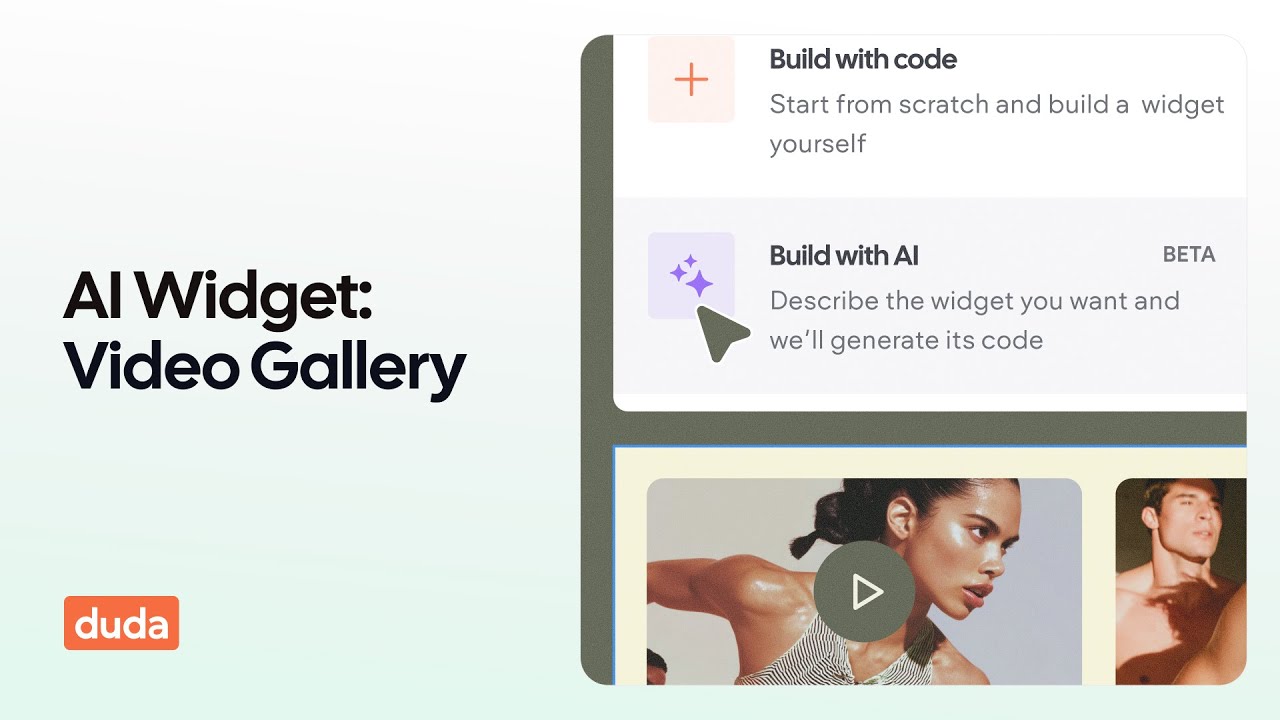 Build a reusable video gallery widget using AI