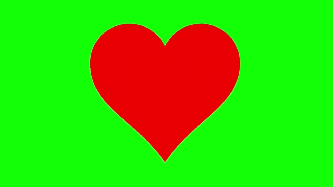 Heart Zoom Transition Green Screen