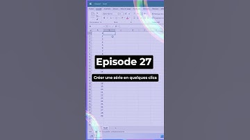 Créer une série de nombres dans Excel