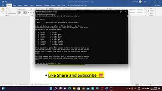 Use of Different Colors In command Prompt 💻✅👍