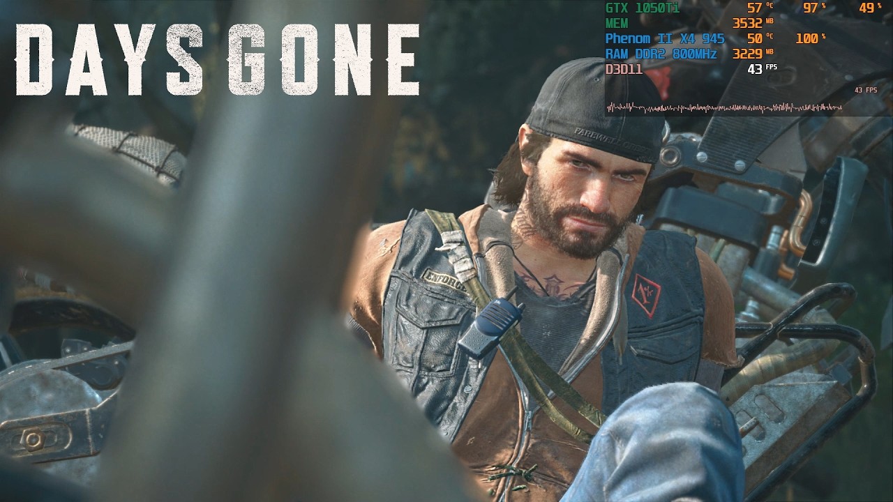 Days Gone. Phenom II x4 945 & GTX1050Ti