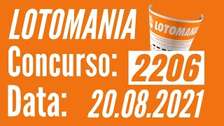 Resultado Lotomania 2206 de hoje, Loterias Caixa