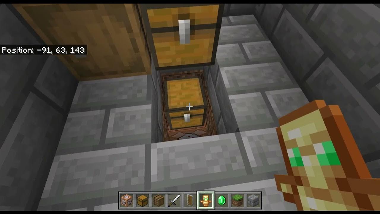 Minecraft auto refill chest / Bedrock edition rpg tutorial YouTube