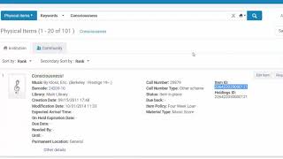 Alma September 2019 Release: ID and Modification Date Display in Search Results