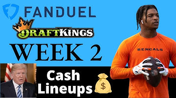 NFL DFS Week 2 DraftKings and FanDuel Cash Lineups: Daily Fantasy Strategy