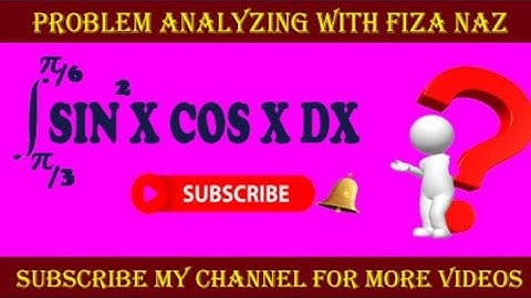 Integral Of sin^2xcosx dx From x= π/3 To π/6 | Find The Definite Integral | Exer. 6.4 Ques. 08