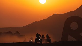 Riding Atv At Danyang In South Korean Watching Sunset