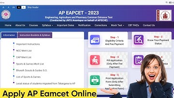 How To Apply AP EAMCET 2023 Online || In Telugu ||