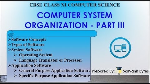 Types of Software & Operating Systems | Computer System Organization (Part 3) | CBSE Class 11 CS