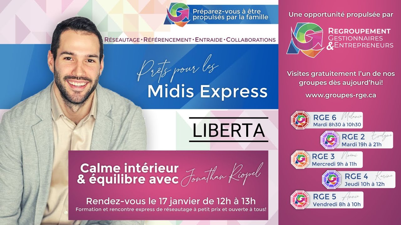Jon Riopel Jonathan Riopel participera a l'un des Midis Express de RGE! - YouTube