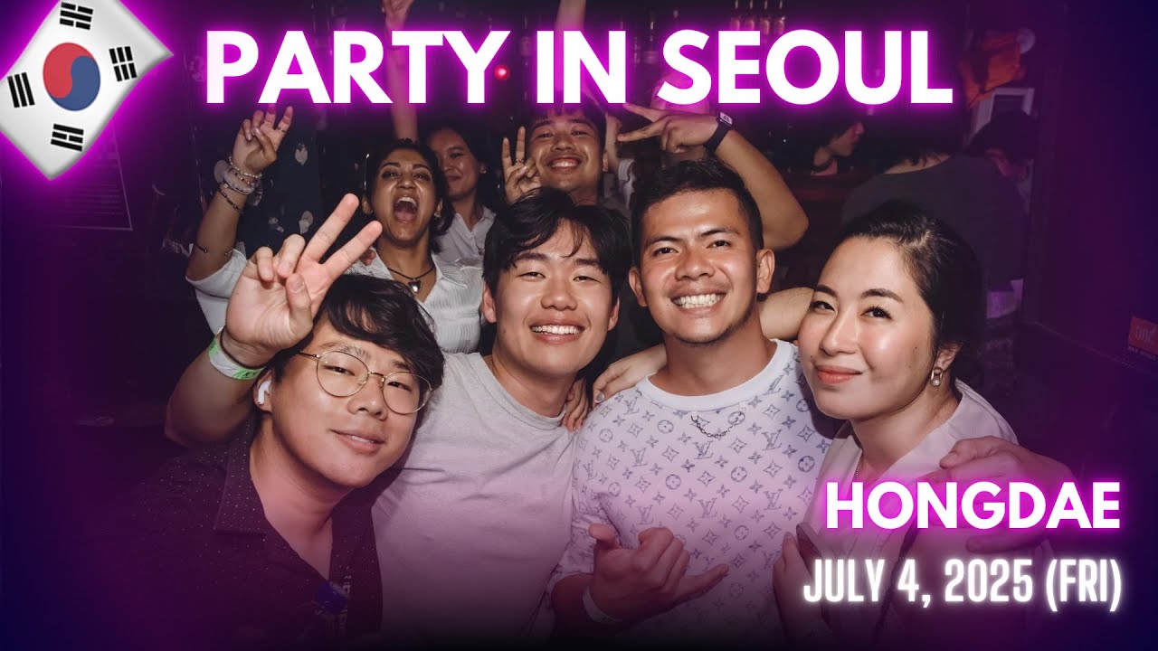 Hongdae Party with The Seoul Pub Crawl (2025-07-04) - Photographer Vlog