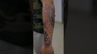 Hannay Mask Tattoo #tattoo #masktattoo #hannaymasktattoo #flowertattoo #art @Artist_Kiran_Ashtul