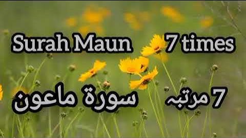سوره ماون | 7 بار تکرار | تیلوات زیبا اثر میشاری رشید علافاسی
