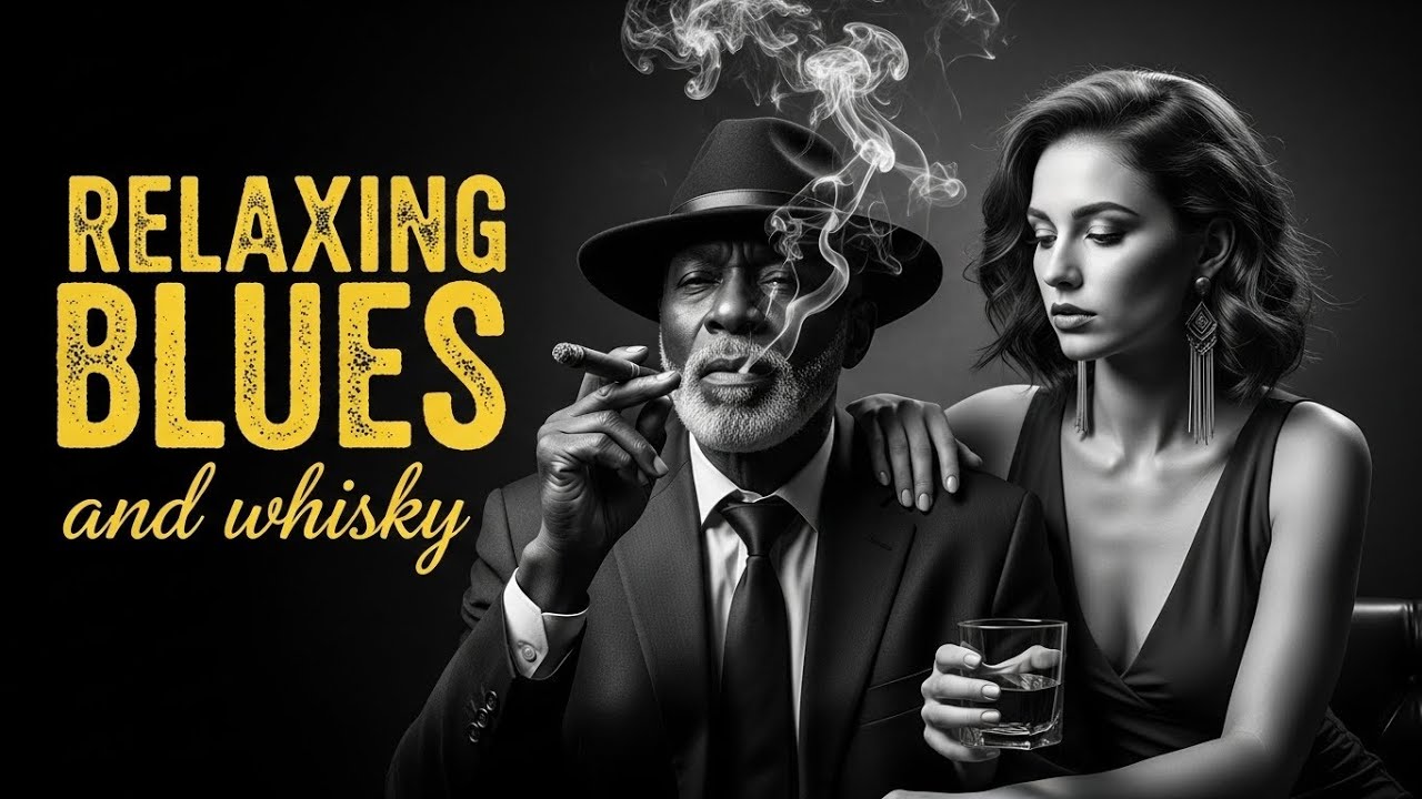 Late Night Blues Mood | Elegant Woman & Whiskey Glass