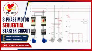 Build a 3-Phase Sequential Starter Circuit from Scratch | Step-by-Step screenshot 2