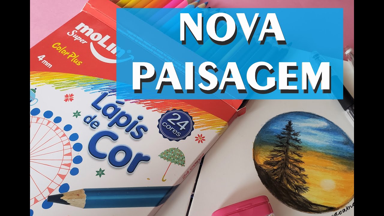 Nova Paisagem com lápis de cor Molin Color Plus