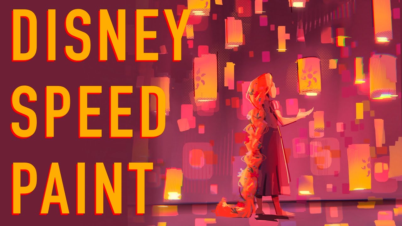 DISNEY FAN ART SPEED PAINT: Rapunzel fan art process