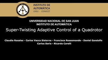 Super-Twisting Adaptive Control of a Quadrotor