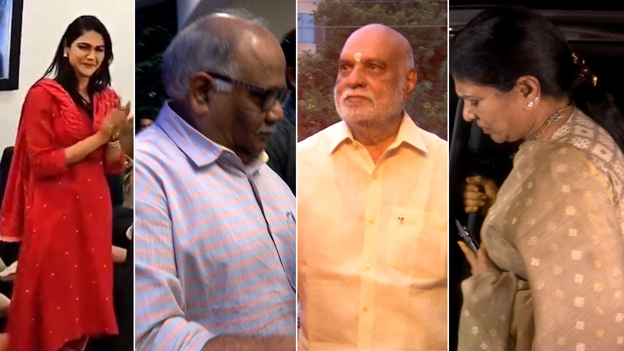 TFI Top Celebs Visuals @ Allu Arjun House After Winning 69th National Film Award | Manastars