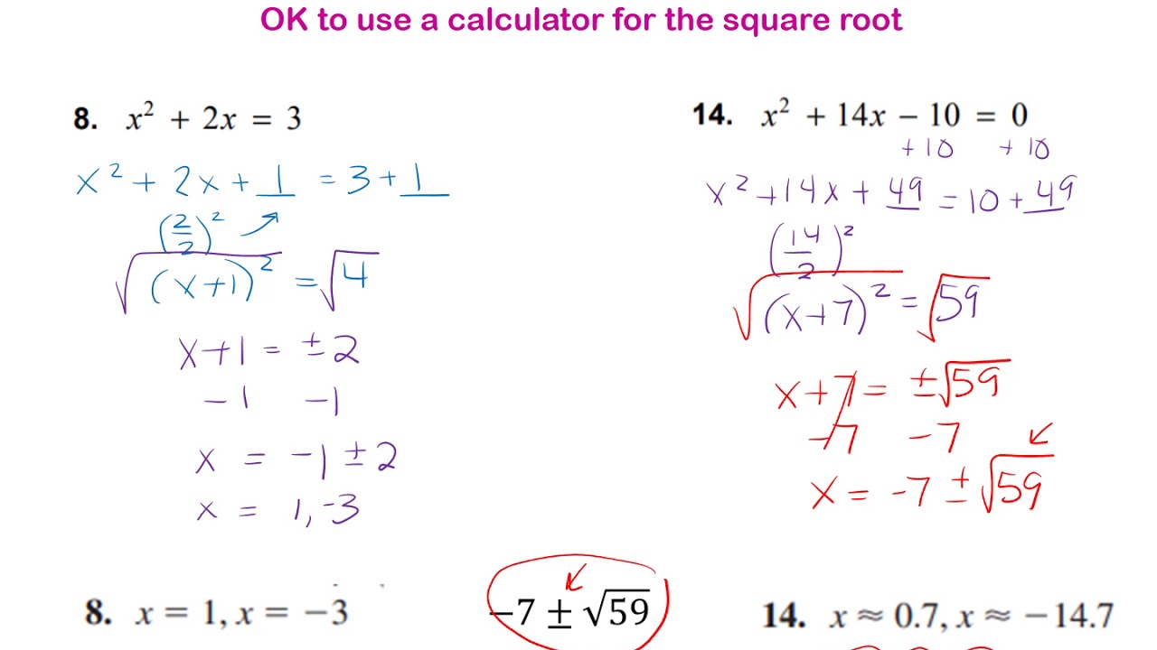 4 4 Completing the Square - YouTube