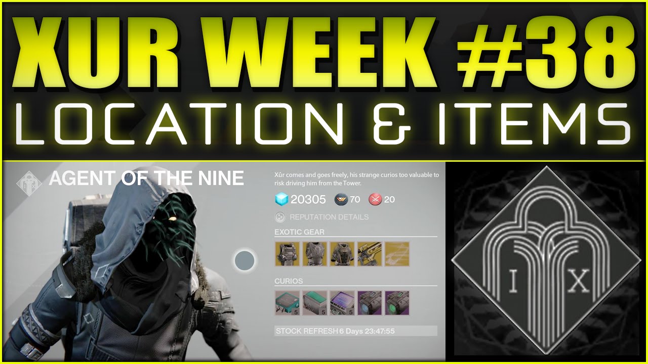 Destiny - Xur's Location May 29th - Items for Week 38 - House of Wolves