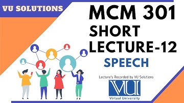 #mcm301 short Lecture 12 | Speech & D-demographic Factors