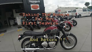 Taking The Bonnie To Her First Service...And Return.