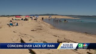 Water levels low at Folsom Lake as California faces threat of drought