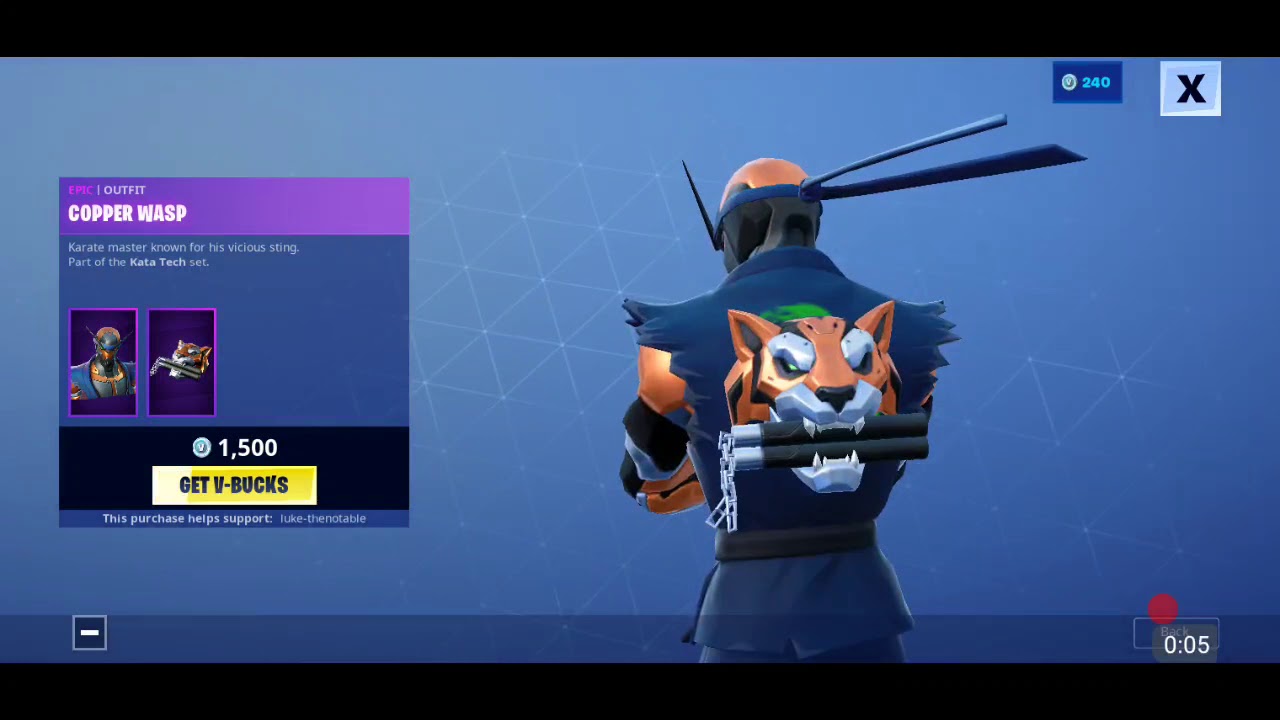 New Copper Wasp and Tsyki Skins in Fortnite Battle Royale