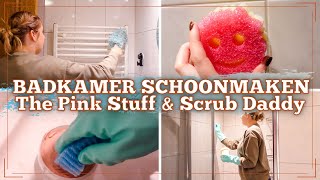 Badkamer schoonmaken | Pink Stuff & Scrub Daddy | Werkt het? | Gwenn&Clean