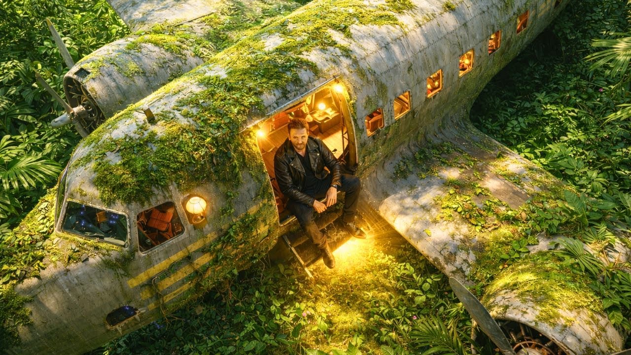 Rusted Plane to Dream Jungle Cabin - Amazing Restoration