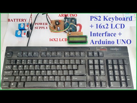 PS2 Keyboard + 16x2 LCD Interface + Arduino UNO