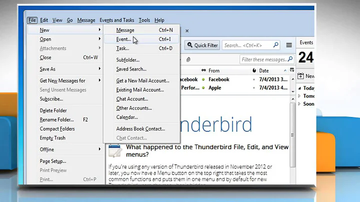 How to create Recurring Events the Calendar in Mozilla® Thunderbird