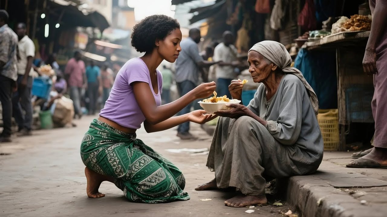 Poor Girl Helps an Old Woman, Unaware She Is the Mother of a Billionaire Disguised as a Beggar