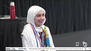 Duaa Ouznali of Bright Horizon Academy wins San Diego County Spelling Bee