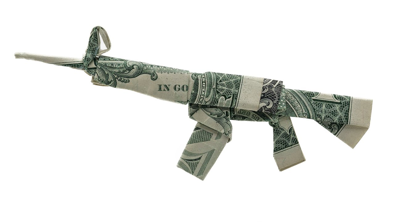 Dollar Origami Assault Rifle Won Park Youtube
