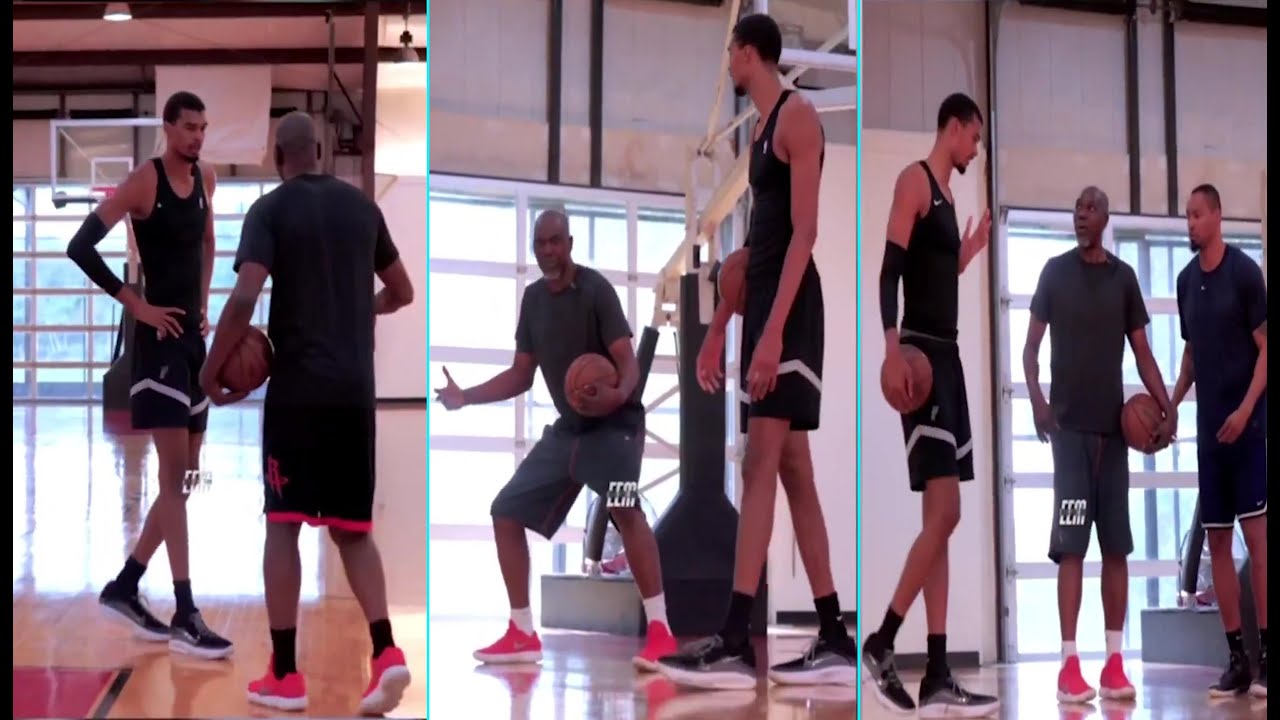 Межсезонная тренировка Виктора Вембаньямы с легендой НБА Хакимом Оладжьювоном «Мечтой»