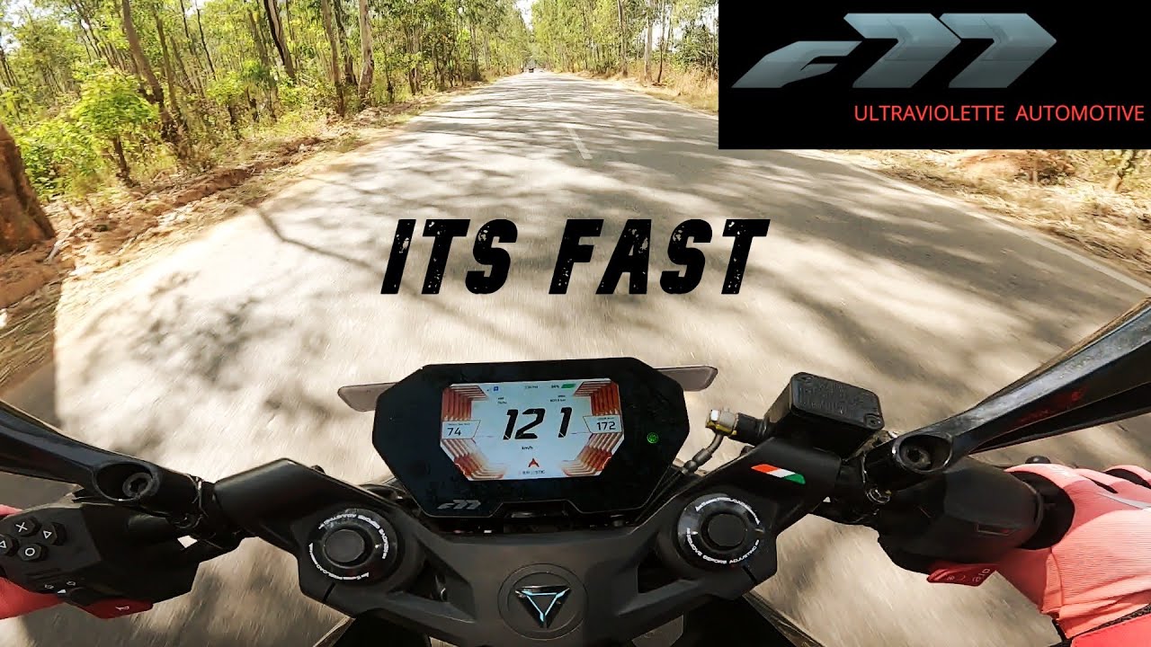 Image showcasing Ultraviolette F77 First Ride Review | It's Fast - YouTube