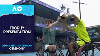 Boys Wheelchair Doubles Ceremony Knoesenshawcross V De Gouveialantermann Australian Open 2026