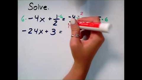 Solving a linear equation with several occurrences of the variable, variables on both sides and frac