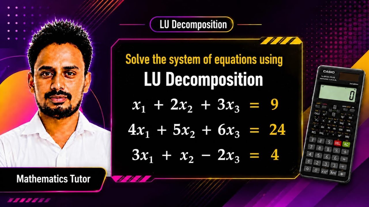 LU Decomposition: From Coefficient Matrix to Final Answer | VTU Exam ...